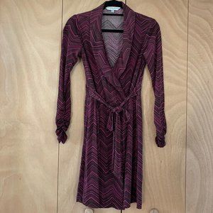 Trina Turk 100% Silk Wrap Dress
